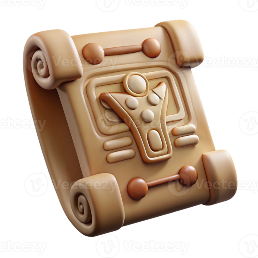 impressive contemporary Mayan Codex Page Glyph Detail Transparent authentic png