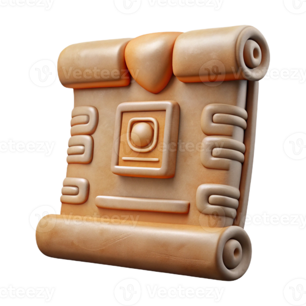 elegant classic Mayan Codex Page Glyph Detail Transparent genuine png