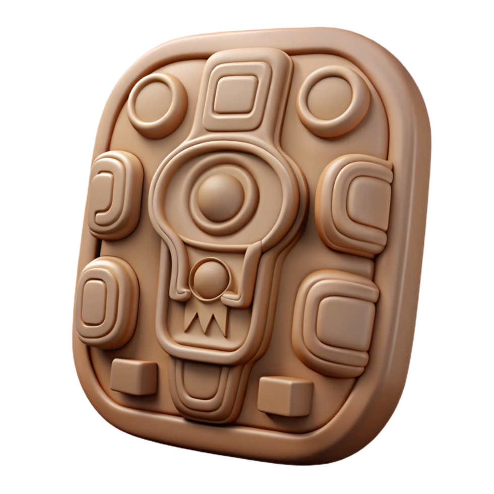 stunning artistic Mayan Stela Low Relief Carving Transparent high quality png