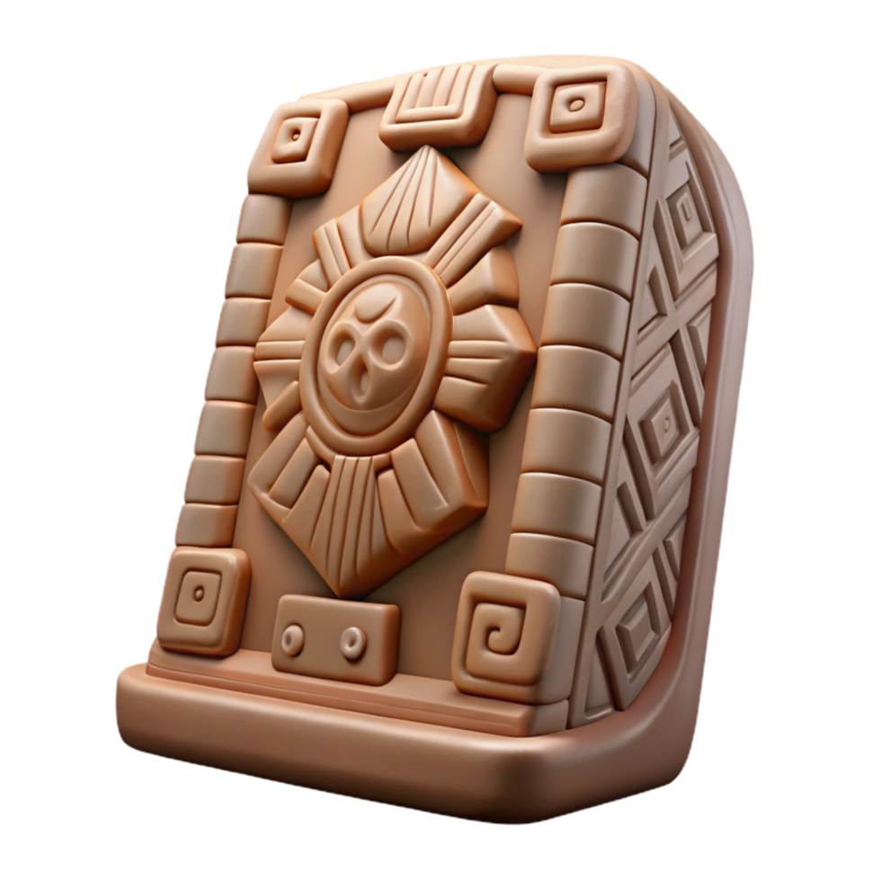 elegant traditional Mayan Stela Low Relief Carving Transparent high quality png