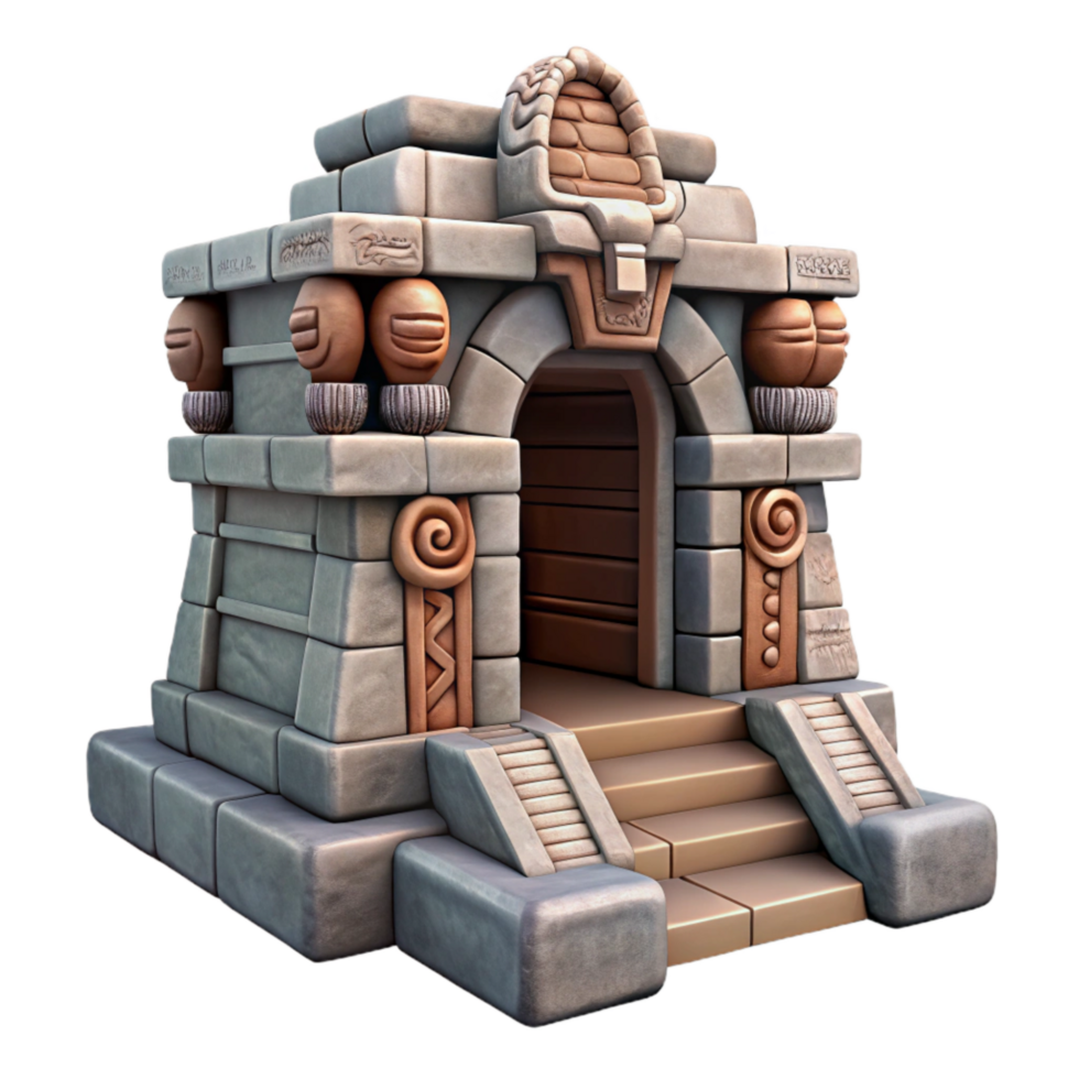 elegant artistic Mayan Temple Doorway Stone Carving Detail professional png