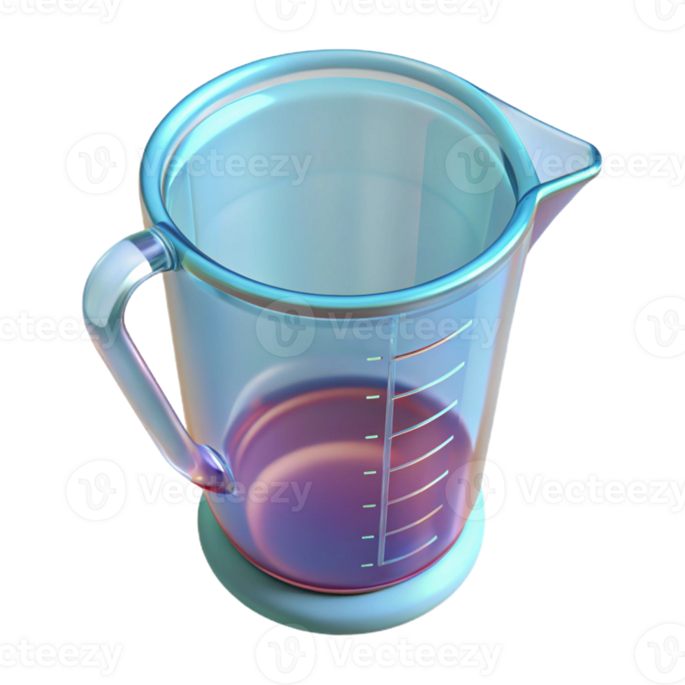 extraordinary minimalist Measuring Cup Clear Plastic Isolated Cutout Transparent Background high resolution png