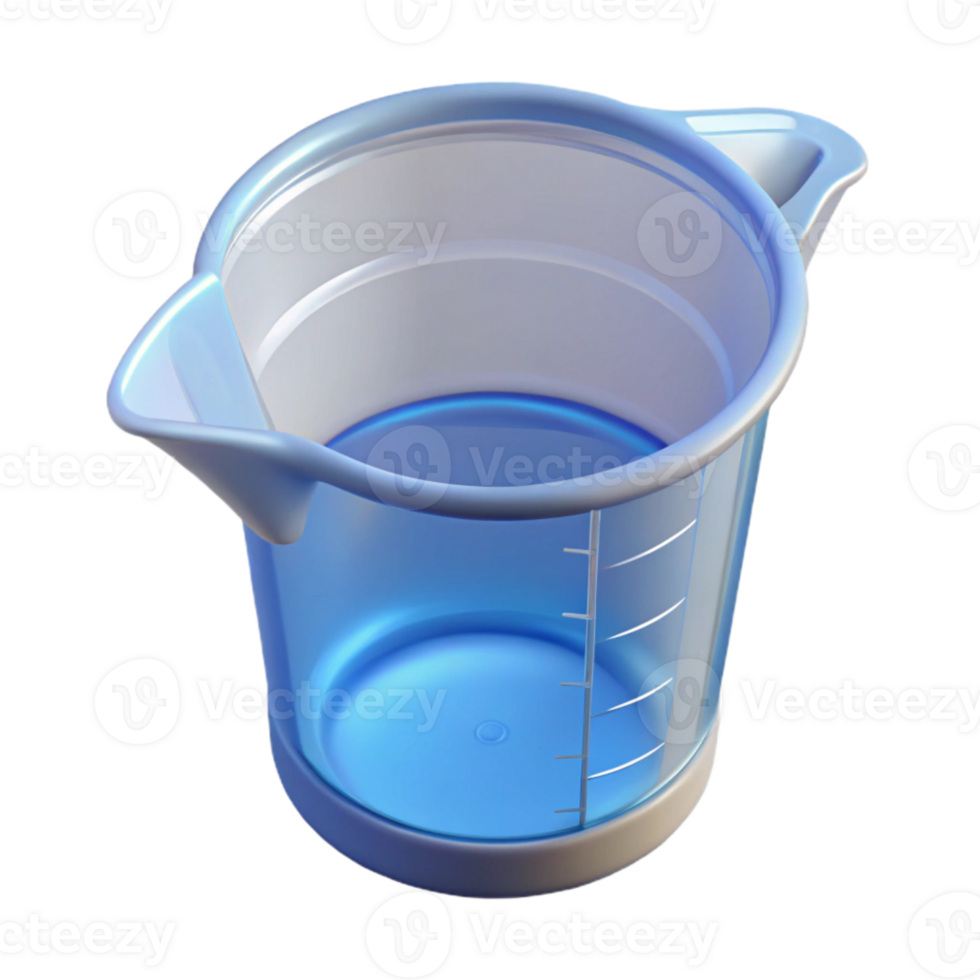 impressive creative Measuring Cup Clear Plastic Isolated Cutout Transparent Background professional png