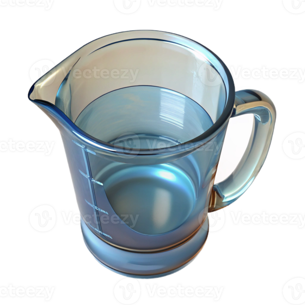 serene contemporary Measuring Cup Glass Clear Cutout high resolution png