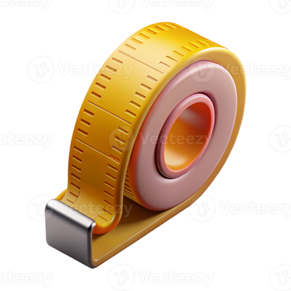 serene creative Measuring Tape with Metric Units on Transparent Background exclusive png