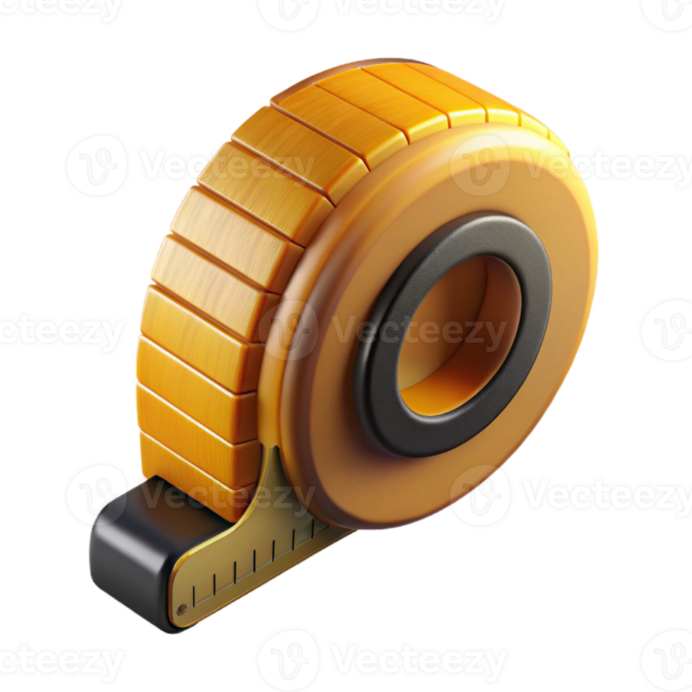 beautiful artistic Measuring Tape with Metric Units on Transparent Background high quality png