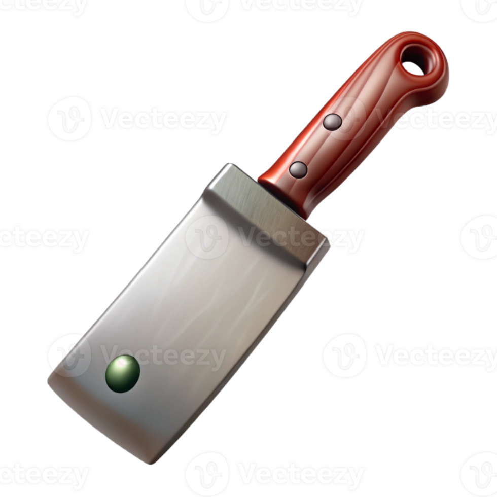 extraordinary vintage Meat Cleaver Sharp Blade Isolated on Transparent Background original png