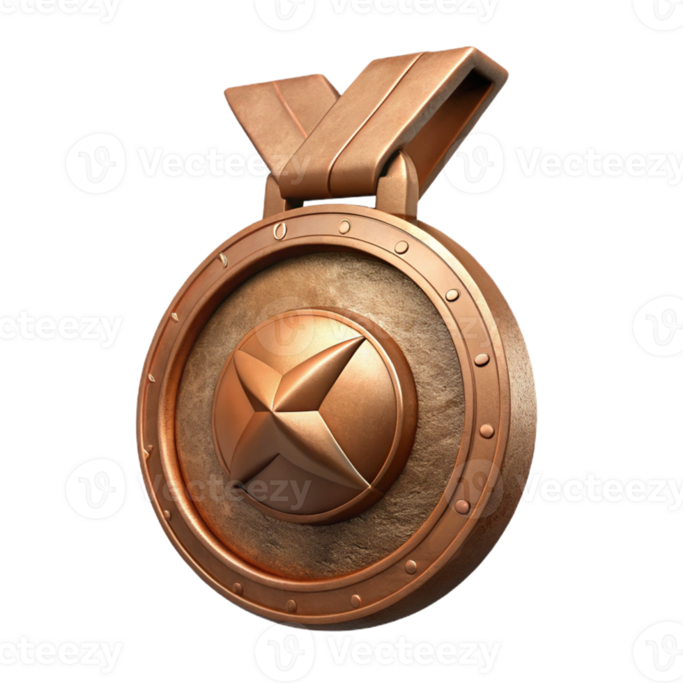 elegant modern Medal Bronze Patina Finish Isolated Cutout exclusive png