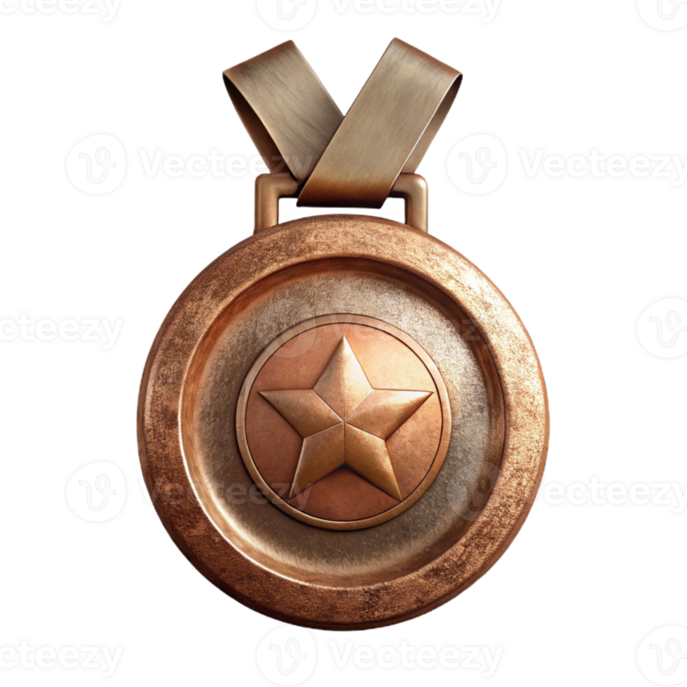 serene minimalist Medal Bronze Patina Finish Isolated Cutout exclusive png