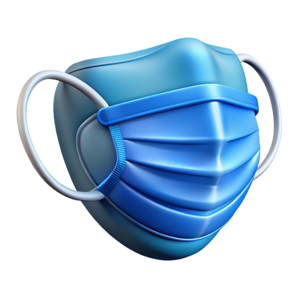 stunning minimalist Medical Mask Blue Front View Transparent Element png