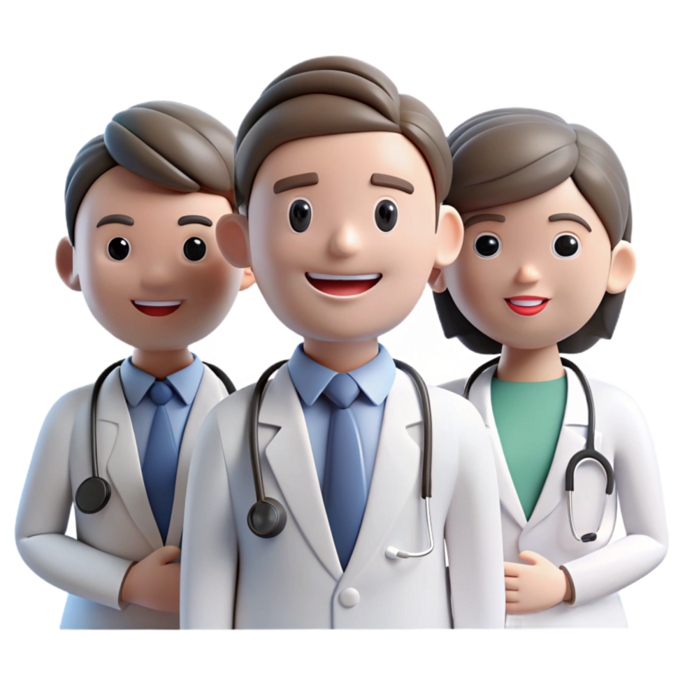 beautiful abstract Medical Team Group Photo White Coats Cutout authentic png