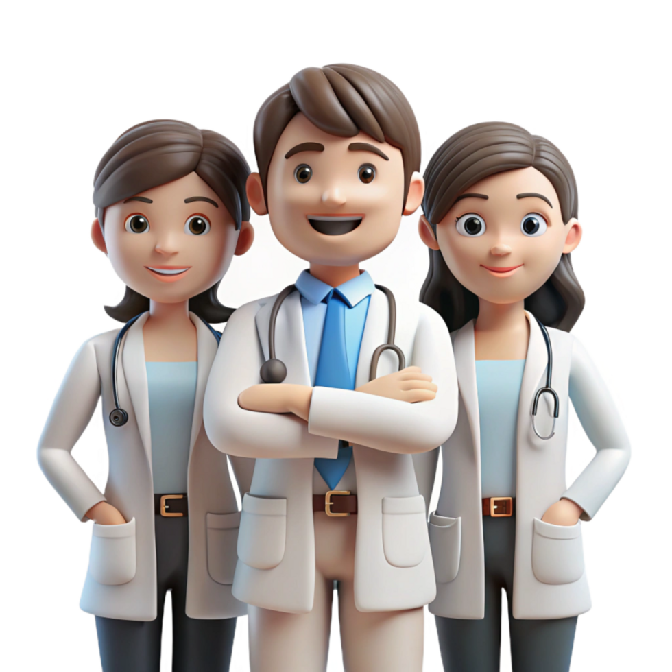 beautiful traditional Medical Team Group Photo White Coats Cutout png