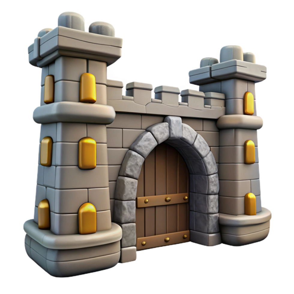 stunning artistic Medieval Castle Gate Isolated Cutout exclusive png