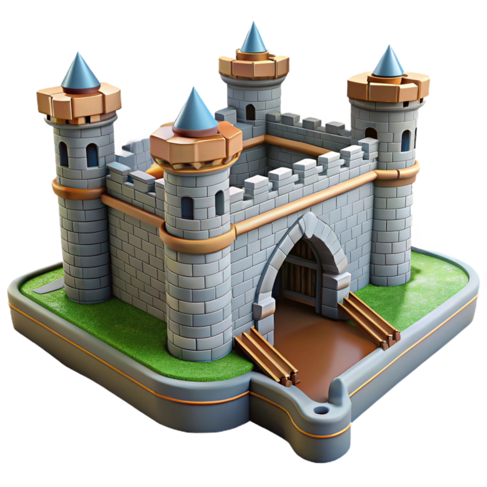 elegant rustic Medieval Castle Moat Bridge Cutout exclusive png