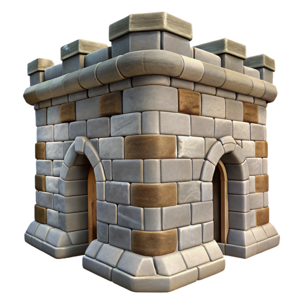 extraordinary modern Medieval Castle Stone Texture Side Angle Transparent Background png