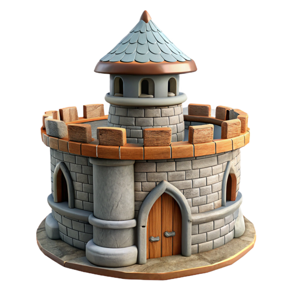 beautiful creative Medieval Castle Turret Isolated Element professional png