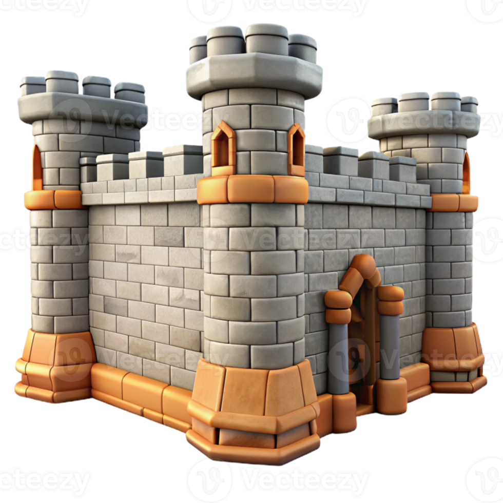 magnificent vintage Medieval Castle Wall Texture Cutout authentic png