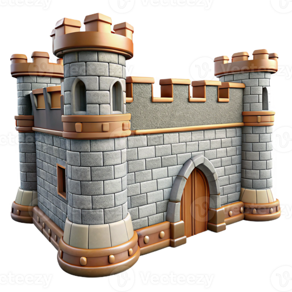 impressive artistic Medieval Castle Wall Texture Cutout detailed png