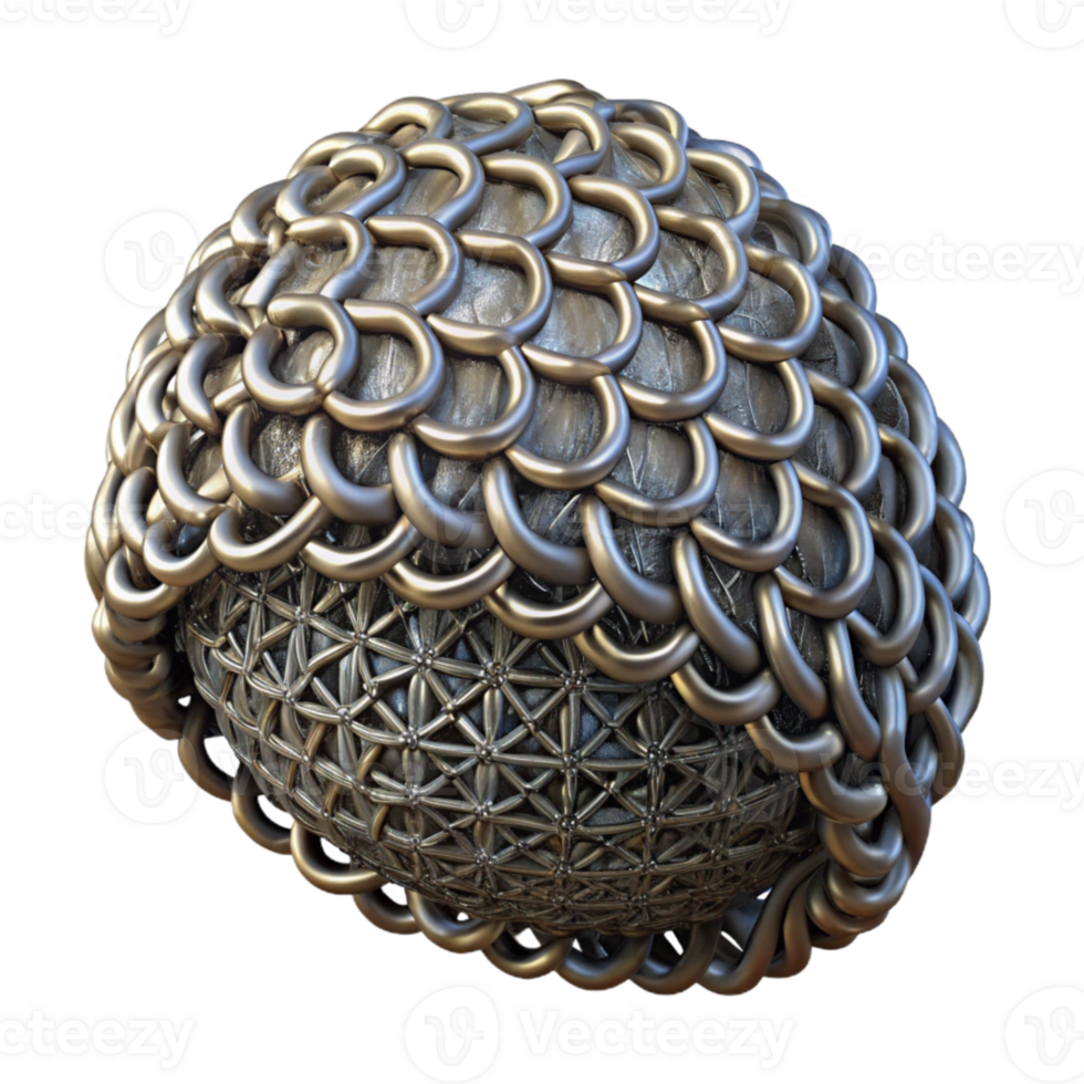 vibrant artistic Medieval Chainmail Metal Texture Close Up Isolated original png