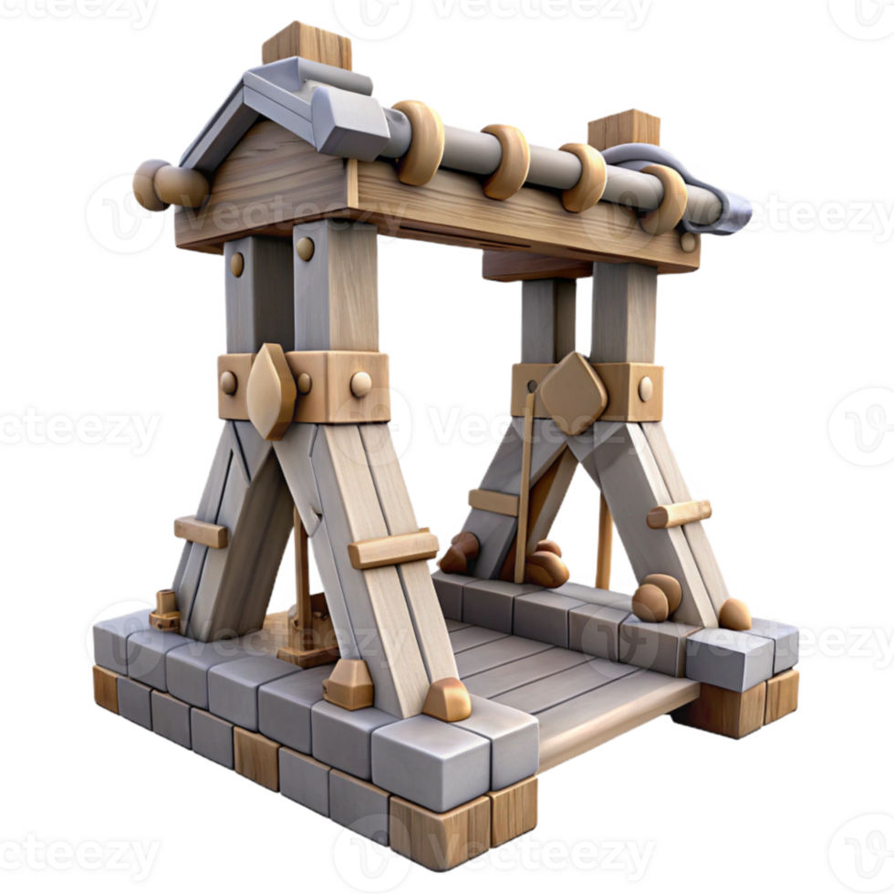 elegant creative Medieval Drawbridge Raised Position Transparent Background png