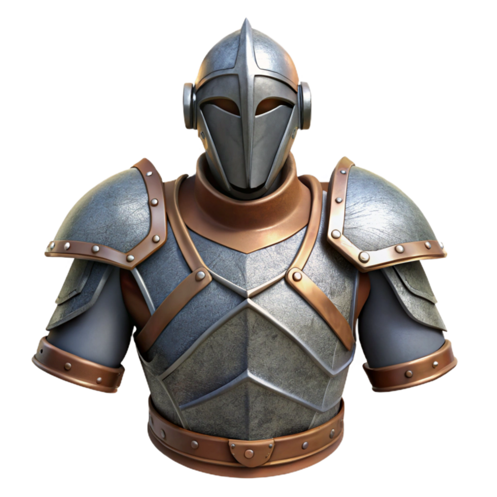 stunning artistic Medieval Knight Armor Front View Isolated Cutout original png