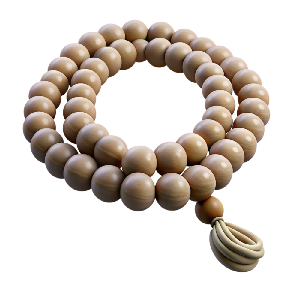 vibrant classic Meditation Beads Beaded Texture with Transparent Background detailed png