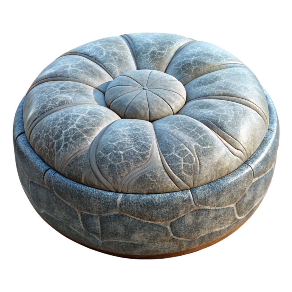 serene rustic Meditation Cushion Round Shape with Transparent Background authentic png
