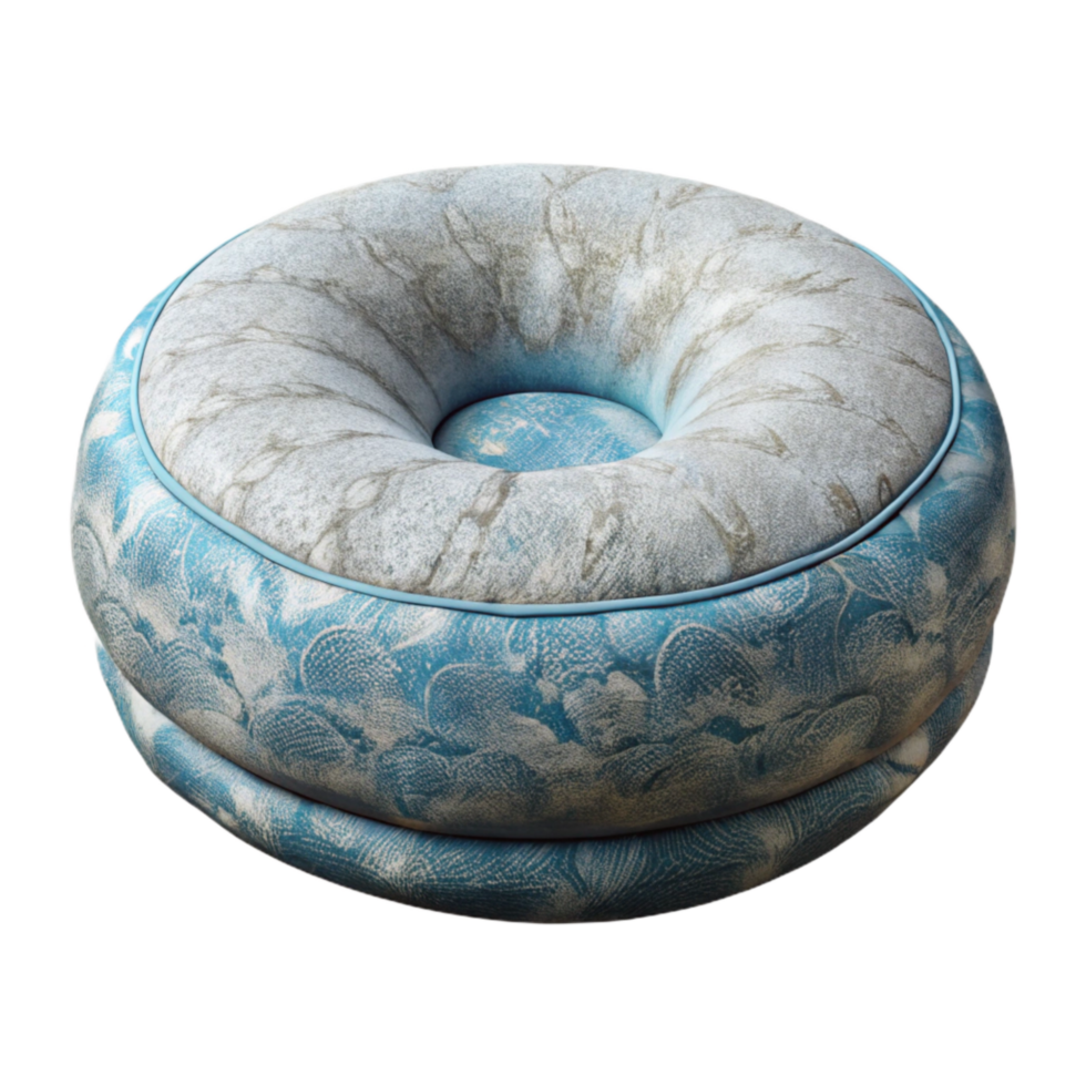 beautiful creative Meditation Cushion Round Shape with Transparent Background detailed png