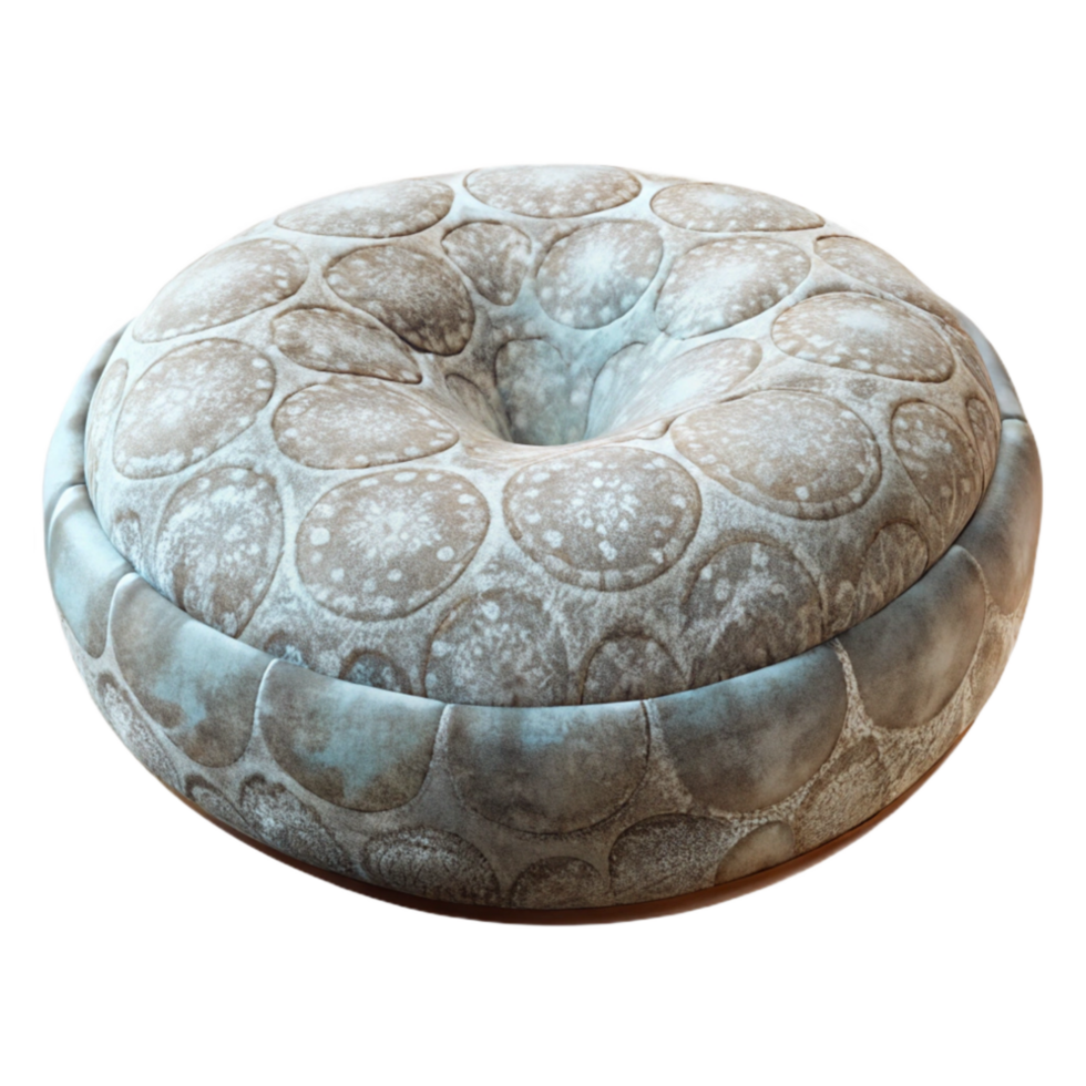 serene creative Meditation Cushion Round Shape with Transparent Background authentic png