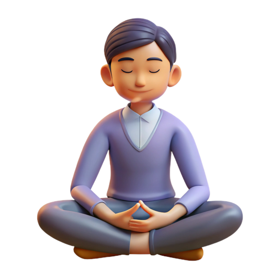 serene rustic Meditation Posture Calm Atmosphere Transparent Background png