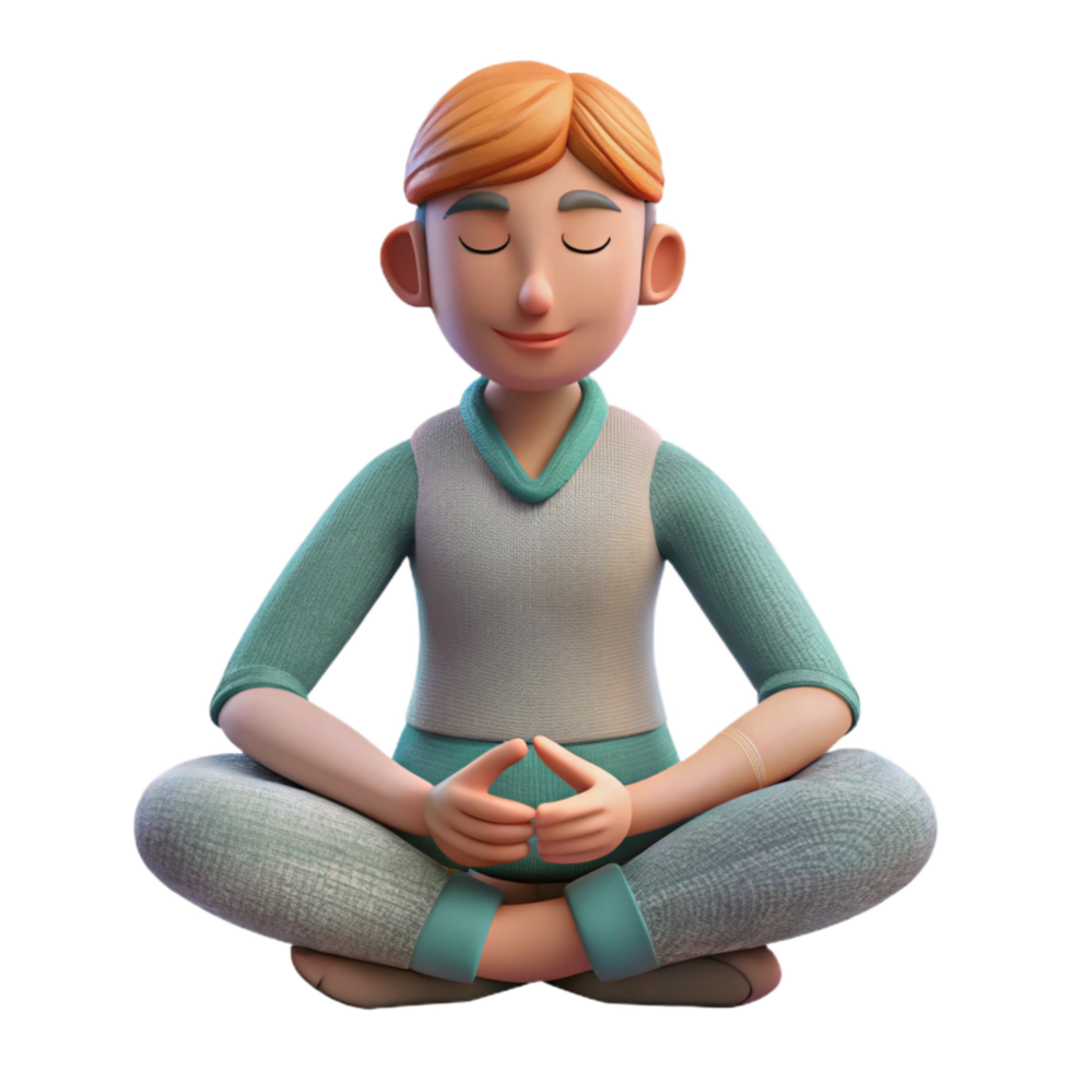 dramatic modern Meditation Posture Calm Atmosphere Transparent Background genuine png