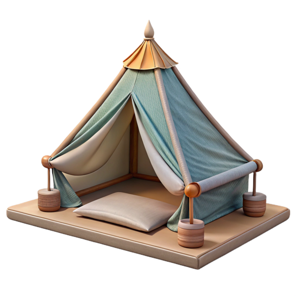 extraordinary artistic Meditation Retreat Tent Canvas Material Transparent Background premium png