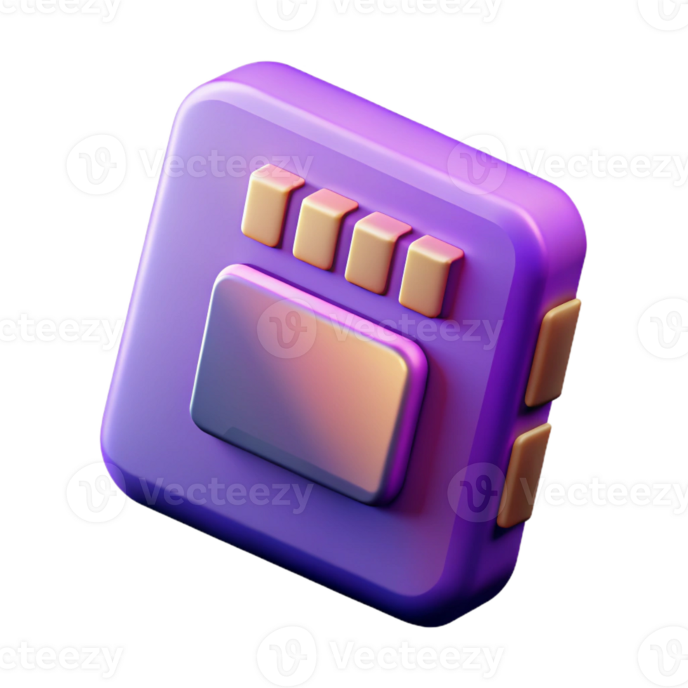 stunning abstract Memory Storage Concept Icon Purple Gradient original png
