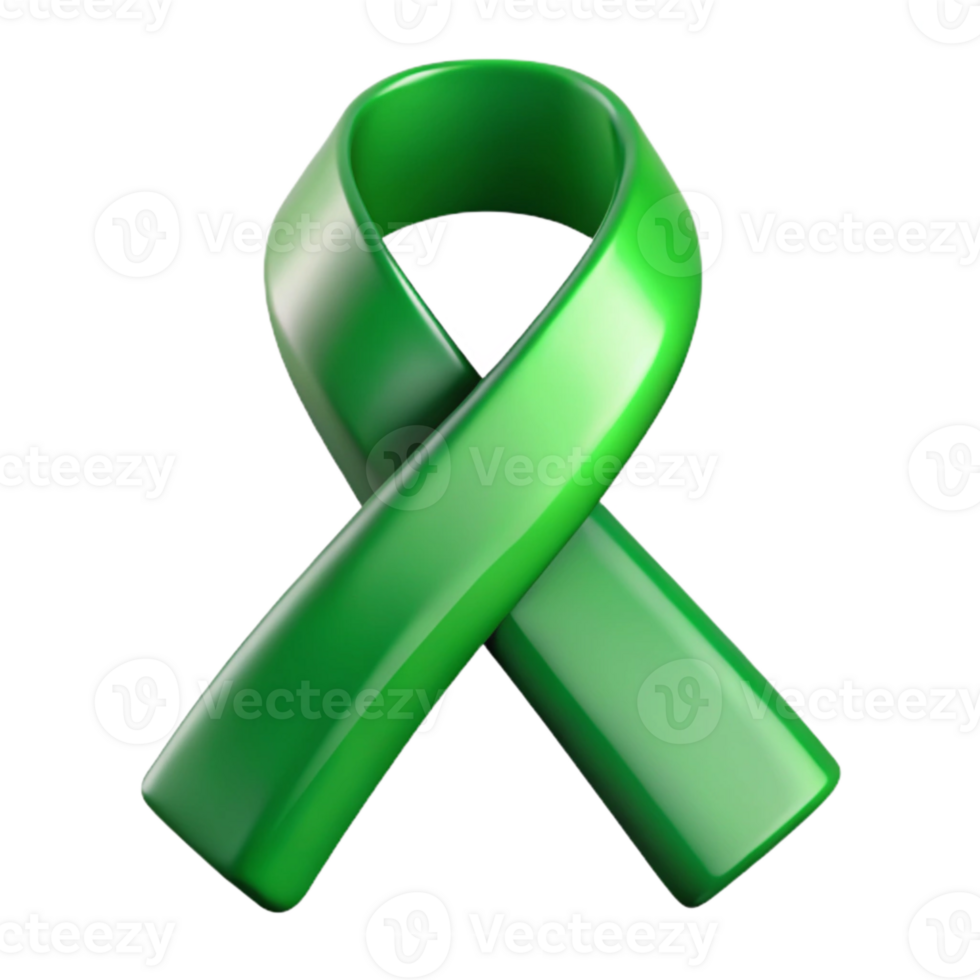 extraordinary creative Mental Health Awareness Ribbon Green exclusive png