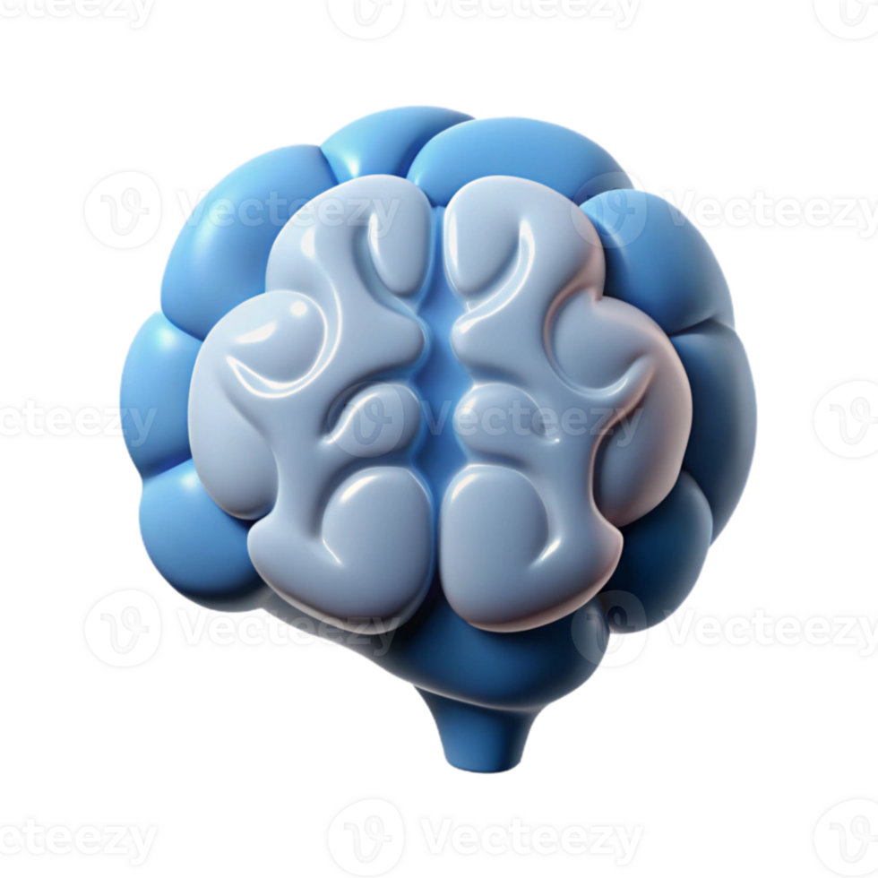stunning creative Mental Health Icon with Brain Silhouette Transparent Background high quality png