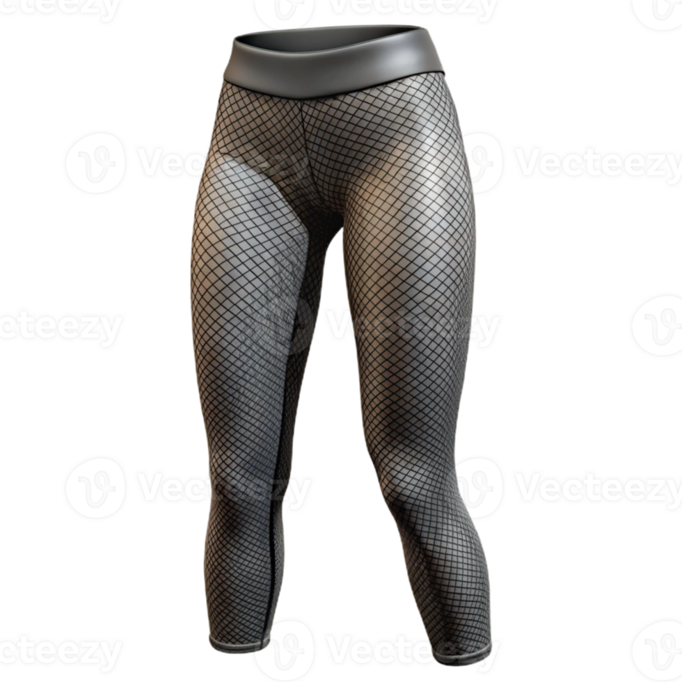 elegant creative Mesh Leggings Black See Through Isolated Element authentic png