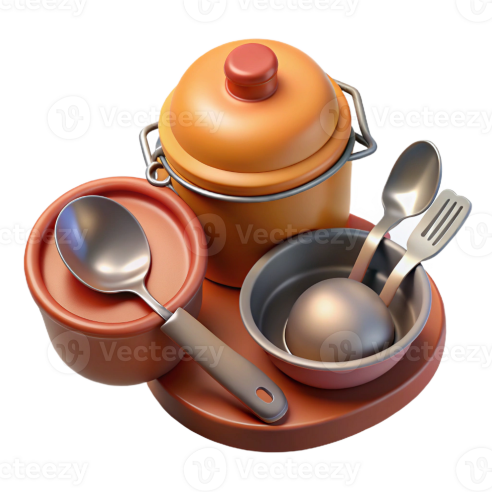 beautiful abstract Mess Kit Utensils Isolated genuine png
