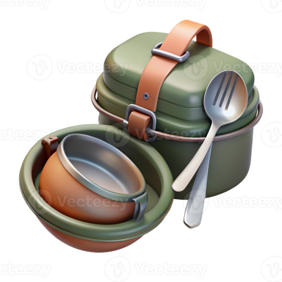 impressive artistic Mess Kit with Spork Isolated exclusive png