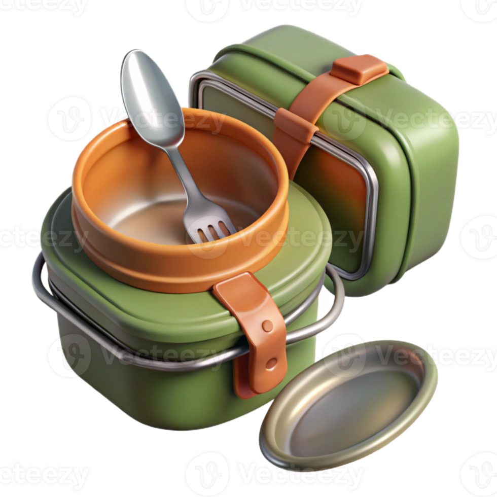 beautiful classic Mess Kit with Spork Isolated high resolution png