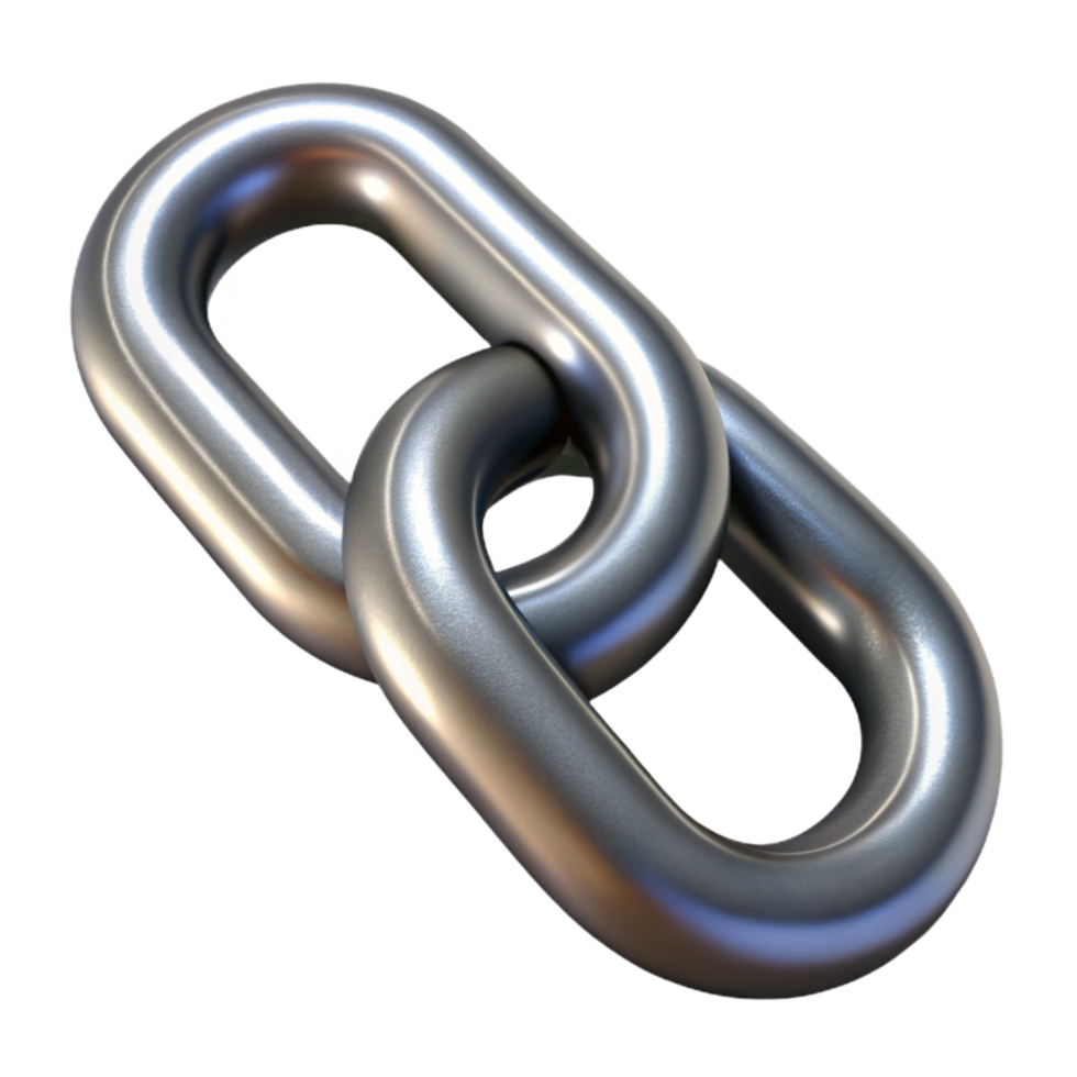 vibrant creative Metal Chain Links Interconnected Design Isolated exclusive png