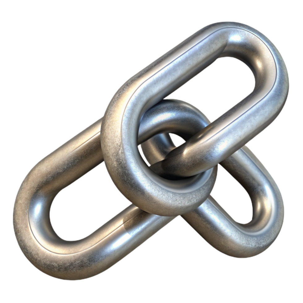 stunning contemporary Metal Chain Links Interconnected Design Isolated authentic png