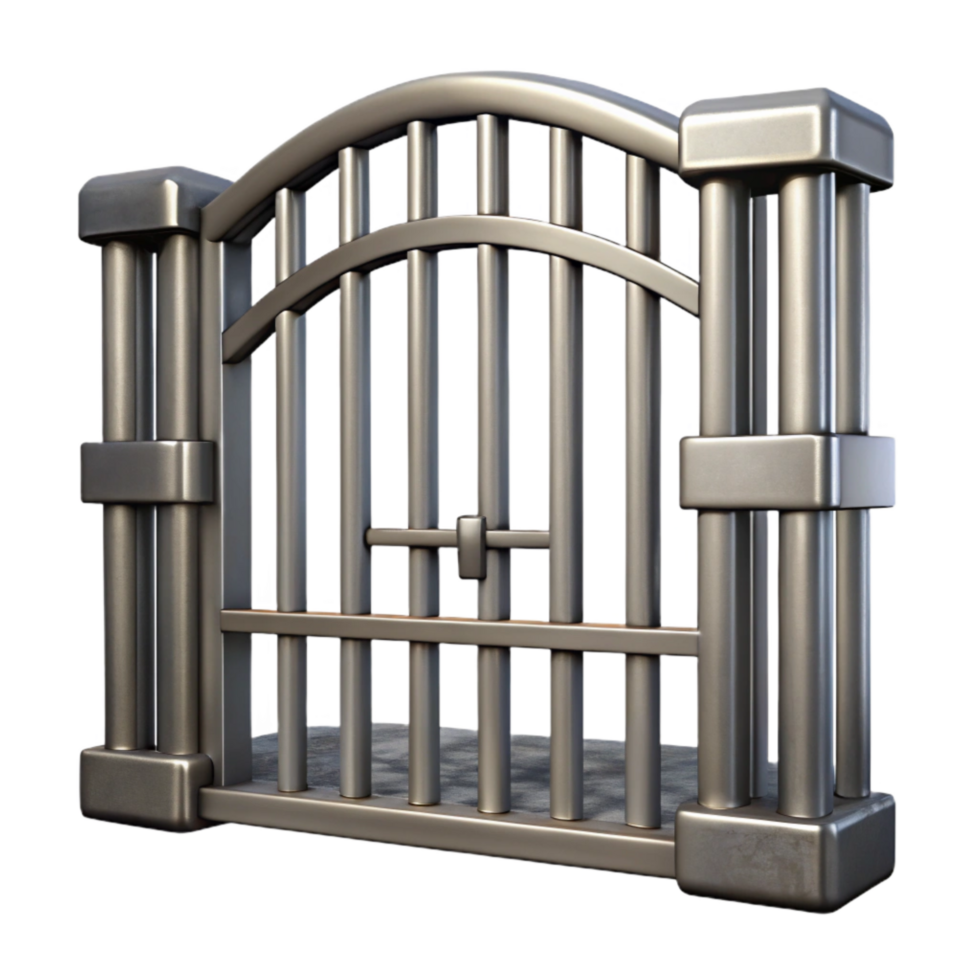 serene classic Metal Gate Security Bars Detail Cutout Isolated high quality png