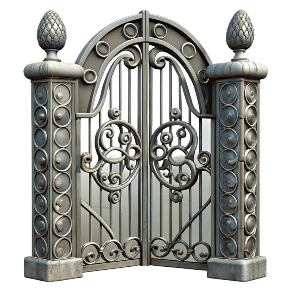 stunning rustic Metal Gate Decorative Elements Isolated genuine png