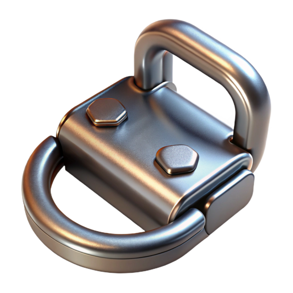 dramatic classic Metallic Clasp Open Position Isolated on Transparent Background premium png