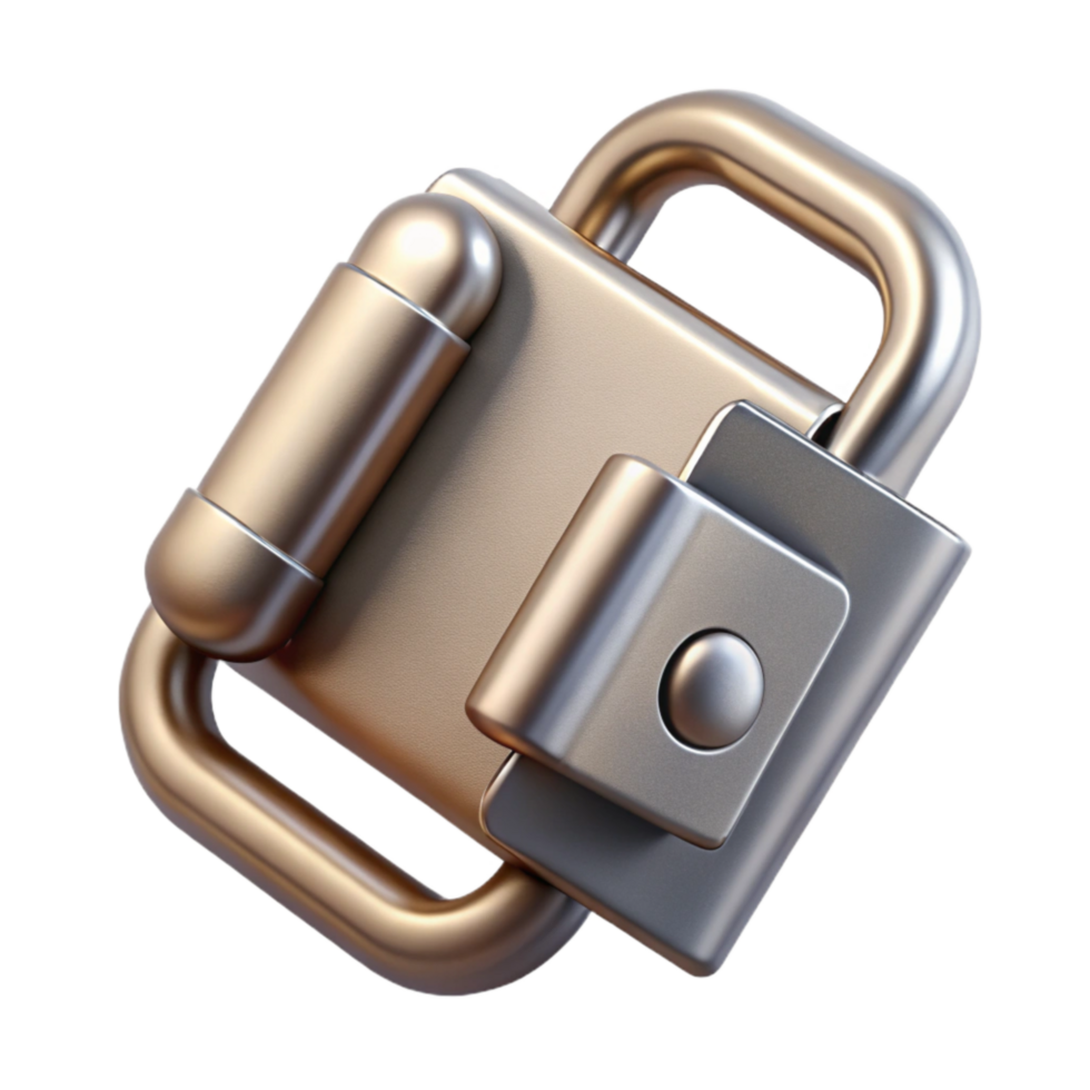 extraordinary classic Metallic Clasp Open Position Isolated on Transparent Background original png