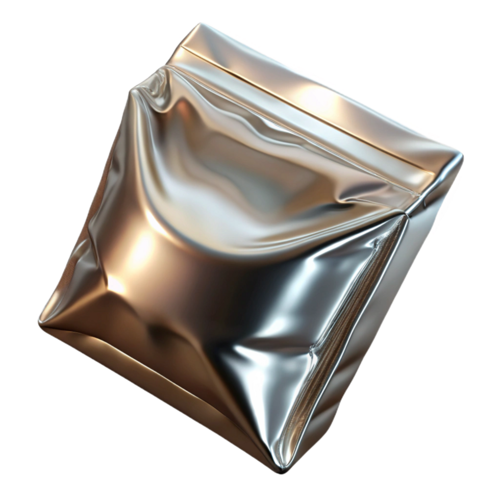 elegant classic Metallic Foil Food Packaging Design Isolated professional png