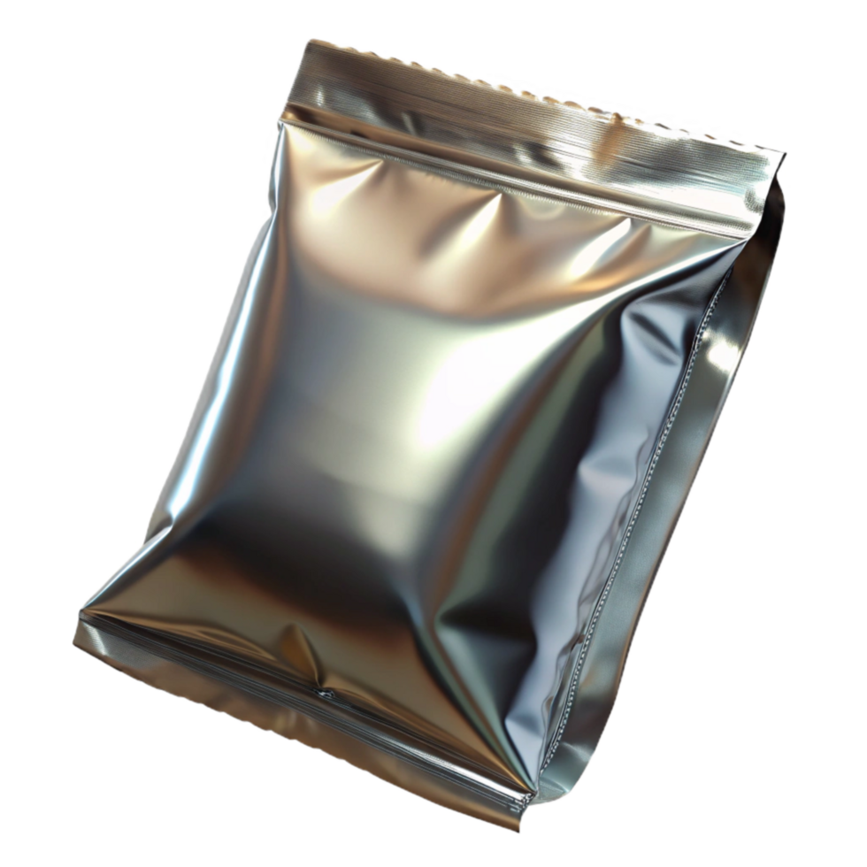 impressive traditional Metallic Foil Food Packaging Design Isolated professional png