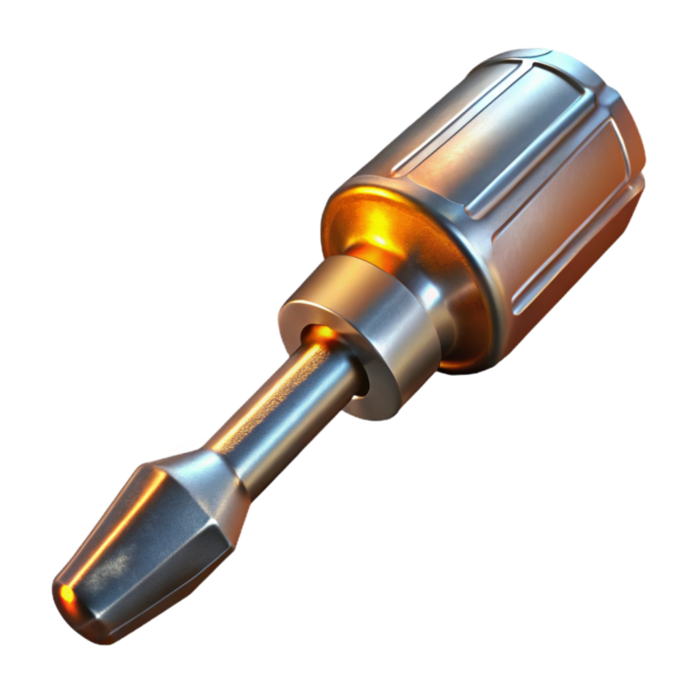 elegant traditional Metallic Screwdriver Tool Isolated on Transparent Background genuine png