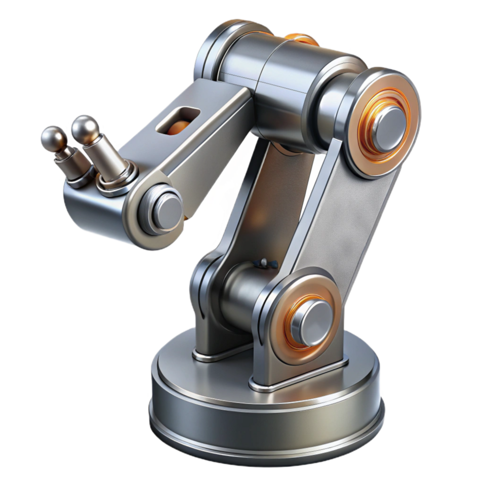 wonderful contemporary Metallic Robotic Gripper Open Position Transparent Background premium png