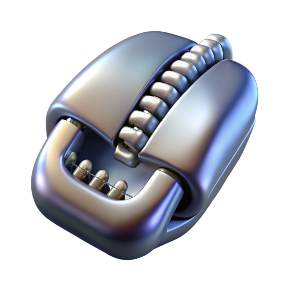 dramatic minimalist Metallic Zipper Teeth Detail Isolated on Transparent Background png